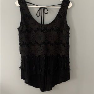 Soieblu Black Sleeveless Top